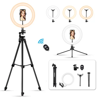 

Photographic lighting Camera Photo Studio Circle Led Selfie Ring Light Phone Lamp with Tripod for Tik Tok Youtube Video Set