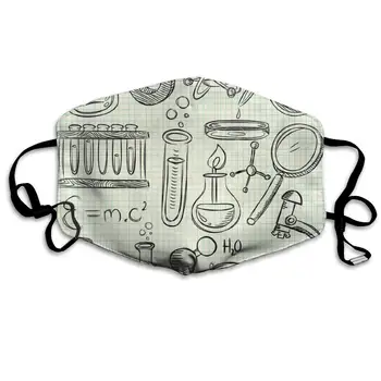 

Mouth Mask Chemistry Lab Drawing Print Masks - Breathable Adjustable Windproof Mouth-Muffle, Camping Running for Women and Men