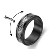 Anxiety Ring Fidget Spinner Rings For Women Stainless Steel Rings Fidgets Rotate Freely Anti Stress Accessories Men's Jewelry 5