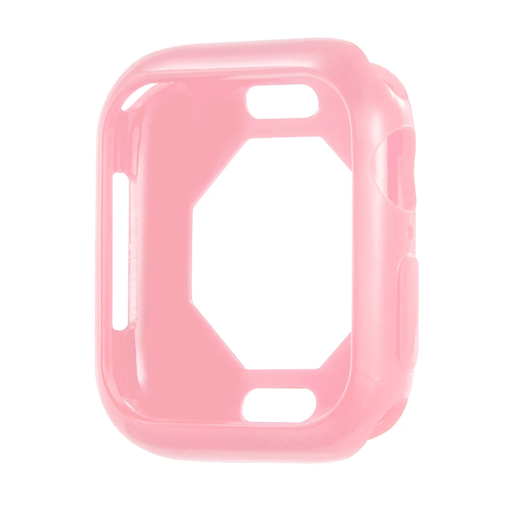 Чехол-бампер для часов Apple Watch 5 4 Чехол 40 мм 44 мм Модные Цветные часы Candy защитные аксессуары для iWatch 5 4 - Цвет: Pink
