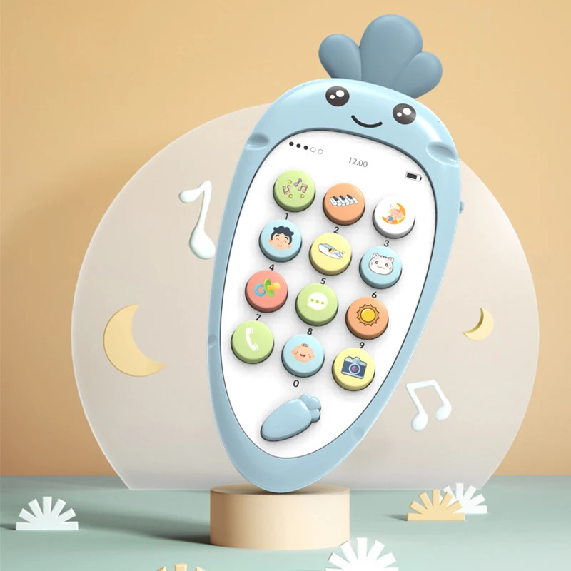 Электронная игрушка мультфильм телефон детский, для мобильного телефона Телефон обучающие игрушки музыкальная игрушка детский грызунок для младенцев телефон