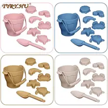 Jouets de plage en caoutchouc avec modèle d'animal mignon pour bébé, ensembles d'outils constitués de moule de sable, accessoires de bain et de natation pour enfants, jeu d'été
