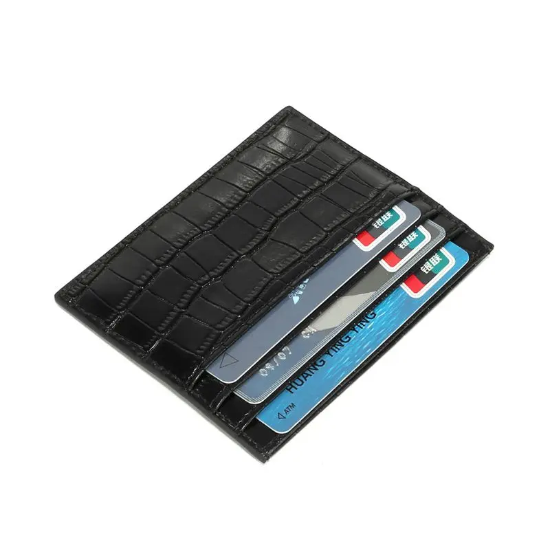 THINKTHENDO Тонкий Rfid блокирующий держатель для карт Аллигатор шаблон передний карман кредитный ID кошелек