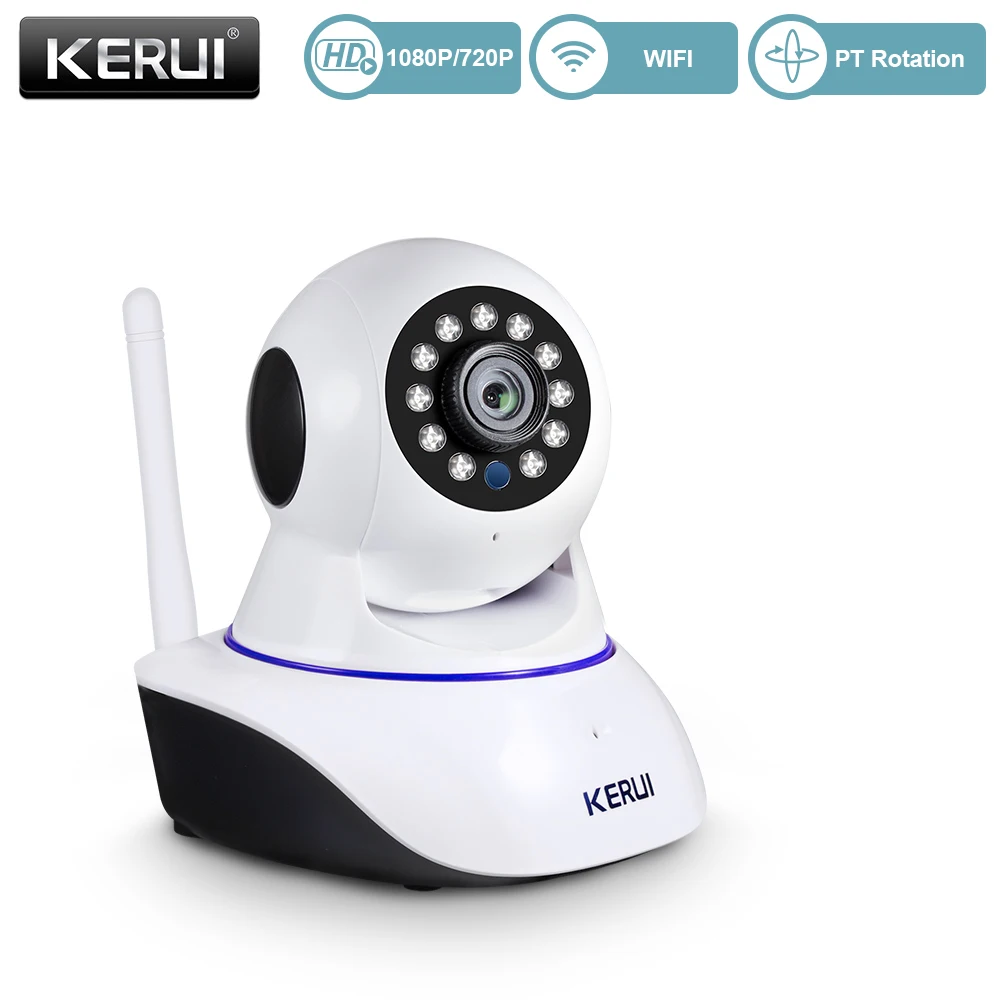 Домашняя охранная камера KERUI 1080P HD IP домашняя беспроводная Wifi наблюдения с ночным