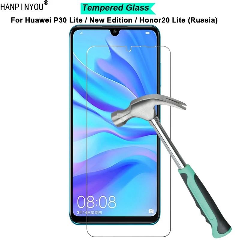 Ультратонкое закаленное стекло 2.5D твердостью 9H для Huawei P30 Lite/Honor 20 Lite (RU) защитная