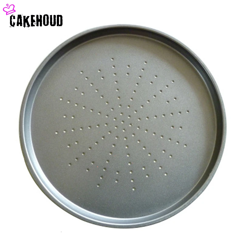 CAKEHOUD аксессуары для домашней кухни, инструмент для выпечки, перфорированная форма для пиццы из толстой углеродистой стали, антипригарная форма для печи Для Выпечки Пиццы, набор