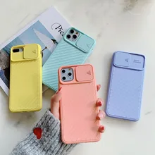 

Camera Lens Protection Phone Case For iPhone 11 12 Pro X XS XR Max 7 8 Plus Soft Silicone TPU Shockproof Solid Candy Color Cover