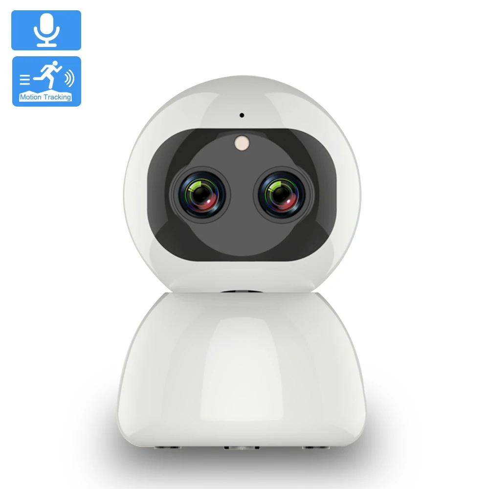 

IP Camera Wifi Dual-Lens 2MP Super Wide Angle Home Security Camera Auto Tracking Zoom Night Vision Wireless CCTV Network Camera