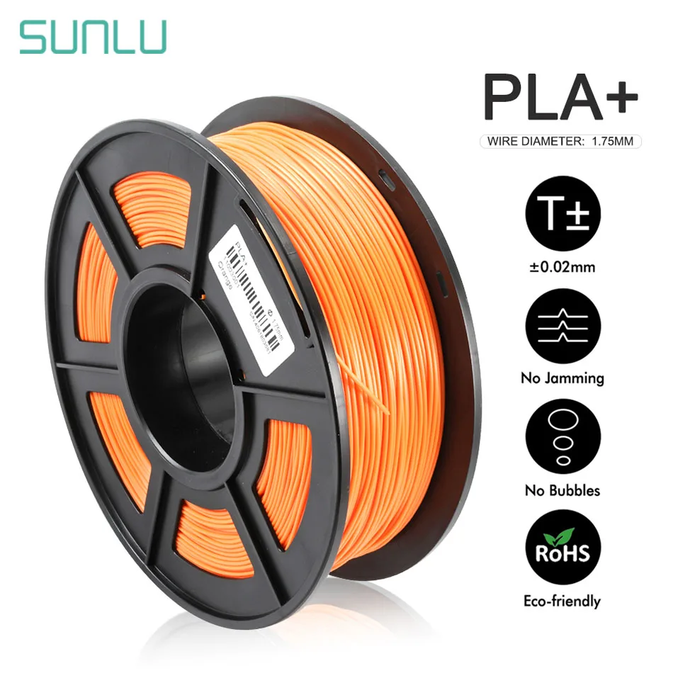 

SUNLU Upgrade Version PLA Filament For 3D Printer 1.75MM PLA Plus 3D Printing Filament 1kg(2.2LBS) Dimension Accuracy +/-0.02mm