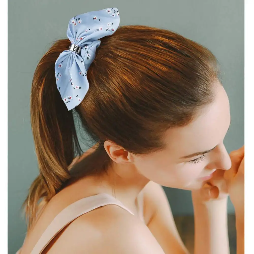 18 шт. резинки для волос кролик бантик-ушки бант резинки для волос шифон Цветок Резинки для волос Bobbles эластичные резинки для волос