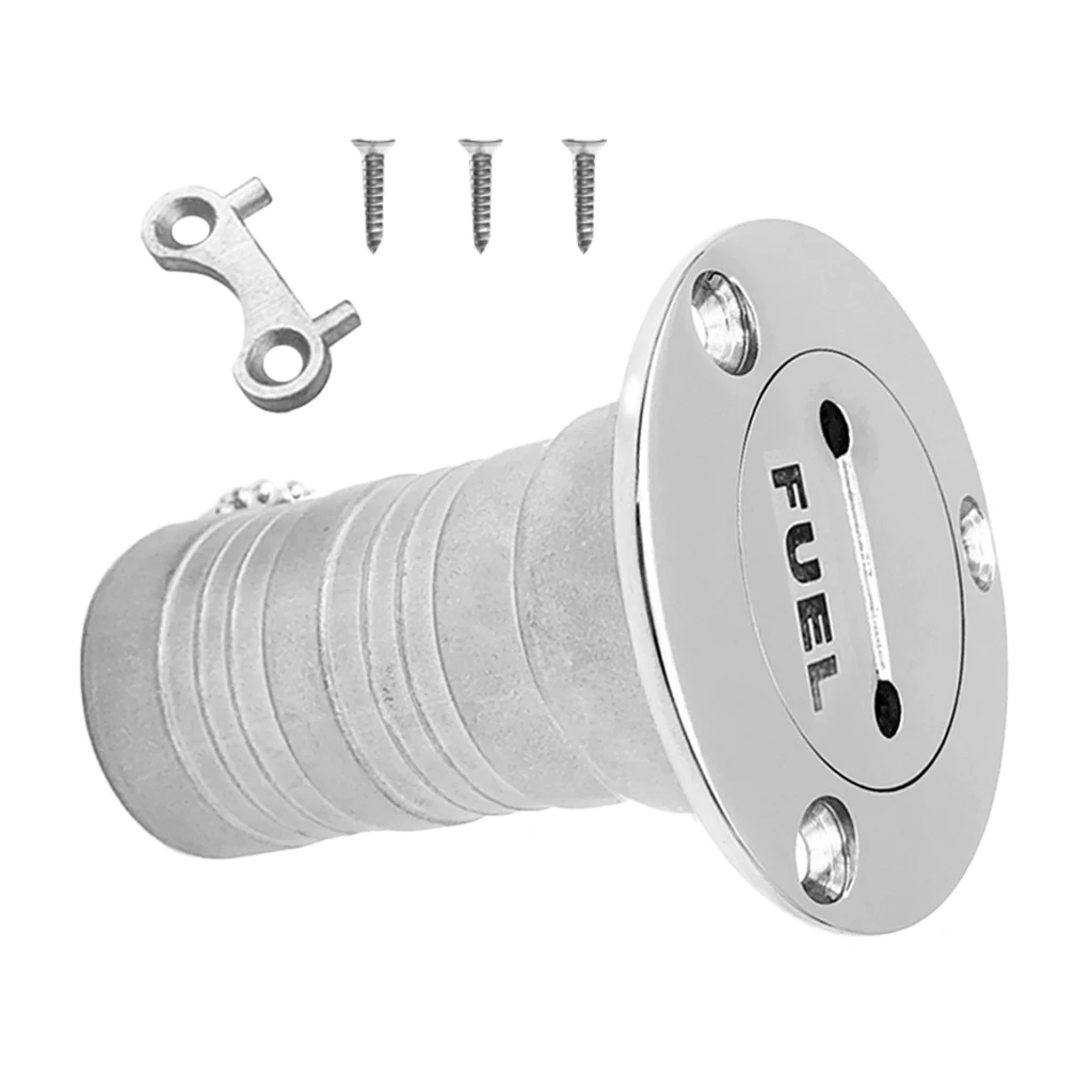 52mm 2'' Boat Gas Fuel Deck Fill / Filler & Key Lift Screw Cap O Ring Seal - Marine Grade 316 Stainless Steel