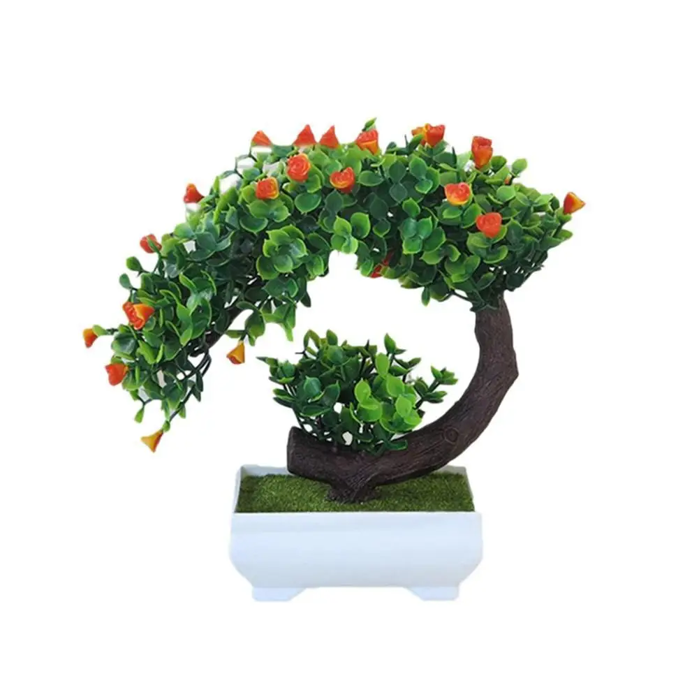 

Artificial Bonsai Plants with Forms of Artificial Roses for Home Office Dining-table Decoration Party Ornaments