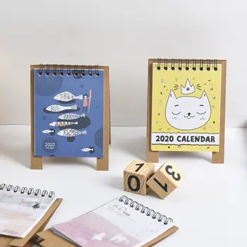 

2020 Cute Cartoon Desktop Paper Calendar Multi-function Timetable Plan Notebook Calendar