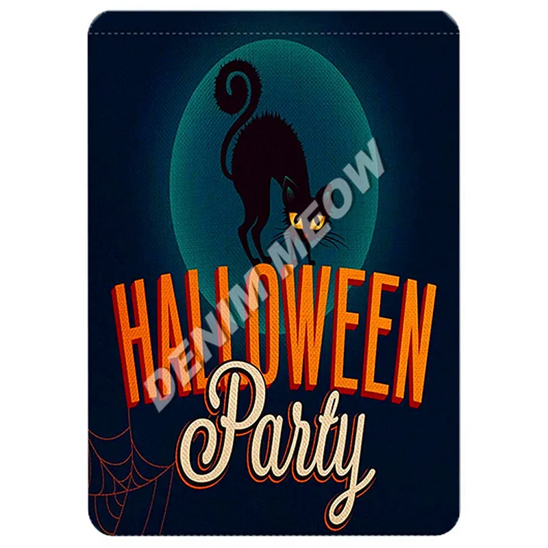 Отличная тыквенного фестиваля и металлические знаки ретро с надписью Happy Halloween Wall Art Наклейки с принтом "Кошмар перед Рождеством" доска WY94