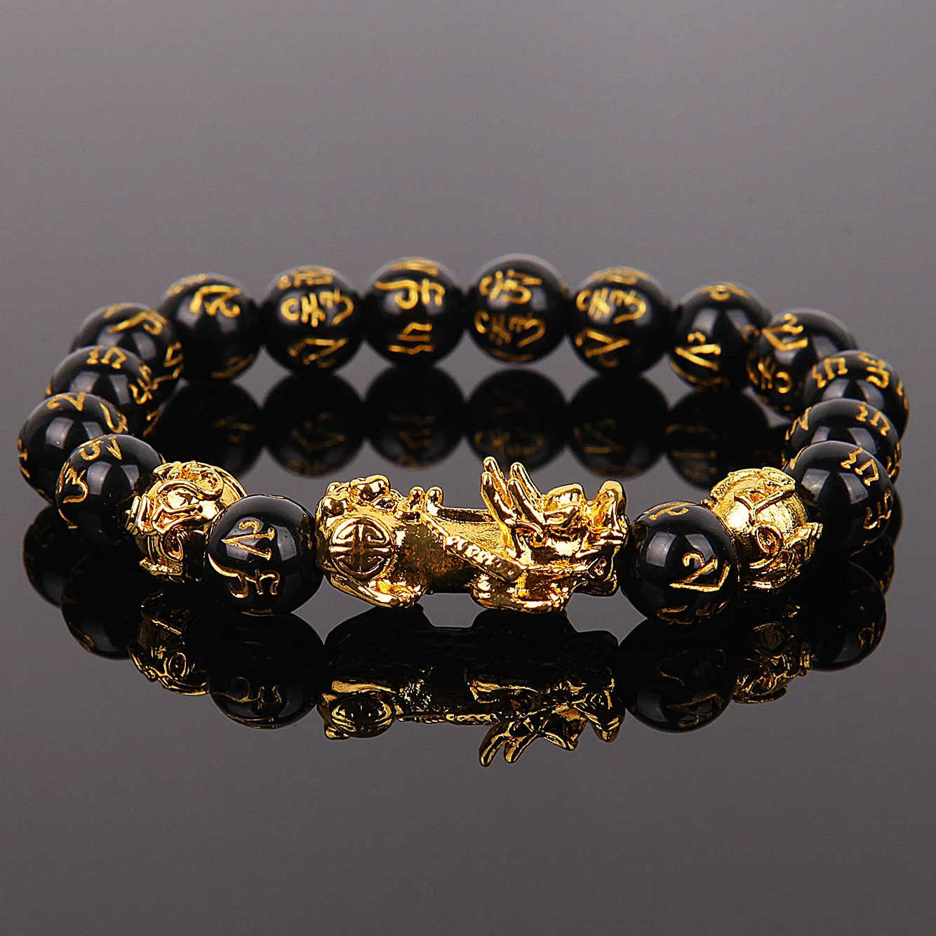 Pixiu Guardian Bead Bracelet Chinese Fengshui Unisex