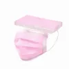 50pcs Disposable Mask Nonwoven 3 Layer Ply Filter Mask Safe Breathable Masks Black Blue Pink White Face Mask Mascarillas Cosplay 1