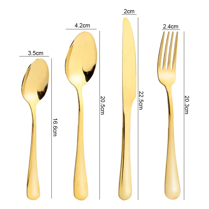 Stainless Steel Cutlery Set Spoons Forks 24 Pcs