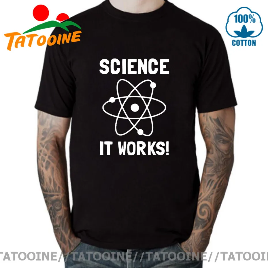 Мужская футболка с короткими рукавами Tatooine Love Science Physics из чистого хлопка круглым