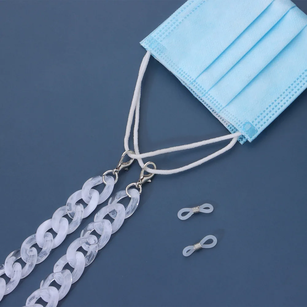 Glasses Straps Glasses Chain Glasses Retainer Acrylic Sunglasses Chain Women Reading Glasses Lanyard Hanging Neck Chain Cords Holder Gift