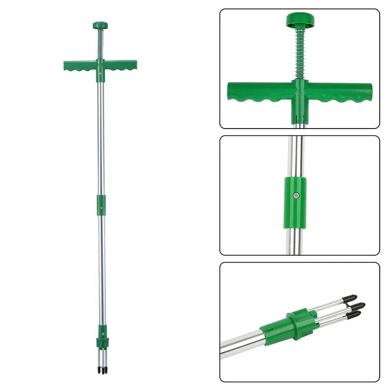 

Root Remover Outdoor Tool Claw Weeder Portable Manual Garden Lawn Long Handled Aluminum Stand Up Weed Puller Lightweight