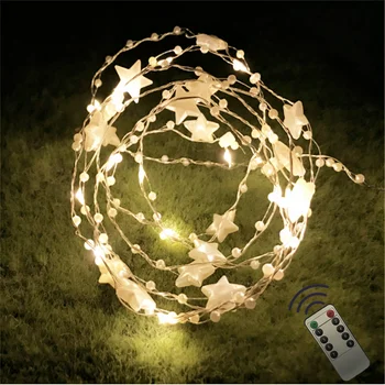

Remote USB 50LED Fairy Lights String Star Light Indoor Twinkle Garland Table Decor Christmas Tree Holiday Birthday Wedding Party