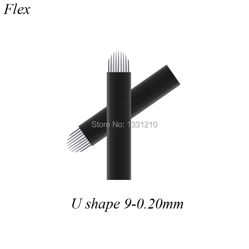 

50PCS Microblading Needles Permanent Makeup Manual Eyebrow Tattoo 9U Blades 0.20mm Caneta Microblading For Tobori Pen