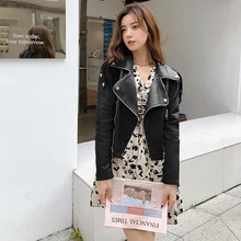 Featured Products Chic Hong Kong Style Slim-Fitting Biker Cool Washed Leather Coat Multi Zipper Pure Colour Jacket Spring Autumn