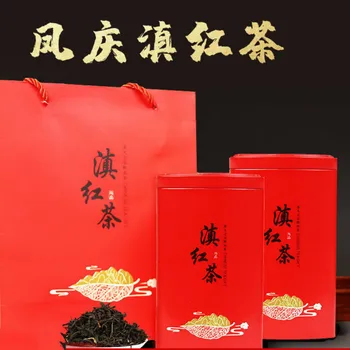 

2020 China Yunnan Fengqing Dianhong Ancient Trees Highly Flavored Type Black Tea for Warm Stomach and Poria Cocos 400g Canned