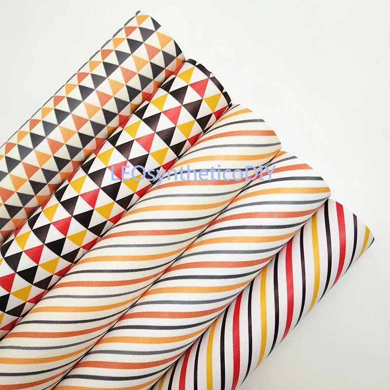 

1PC 21X29CM Stripes Plaids Faux Leather Fabric, Synthetic Leather Fabric Sheets, Leather For Making Bows LEOsyntheticoDIY S148