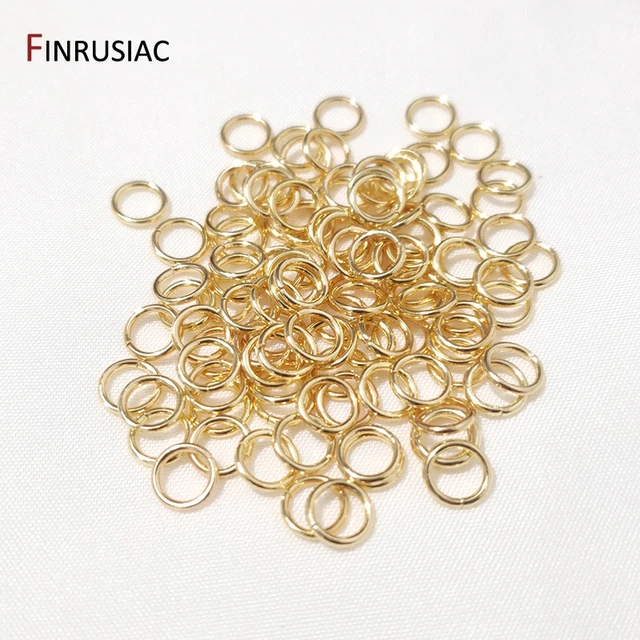 16 Sizes Of DIY Connection Rings For Jewelry Making Supplies, 14k Real Gold  Plated Brass Metal Material Open Jump Ring Wholesale - AliExpress