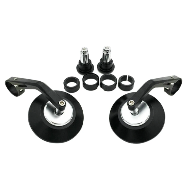 

7/8 inch Round Motorcycle Rear View Mirrors Motorbike Handle Bar End Rear View Mirrors Black Cafe Racer Mirror