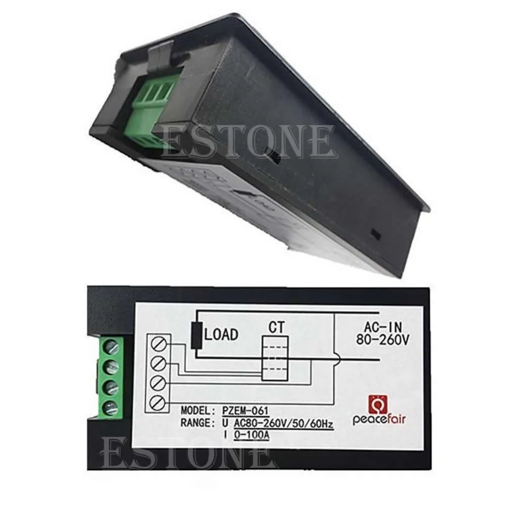 AC 80-260V lcd цифровой 100A вольт ватт измеритель мощности Амперметр Вольтметр 110V 220V S25 19 Прямая поставка