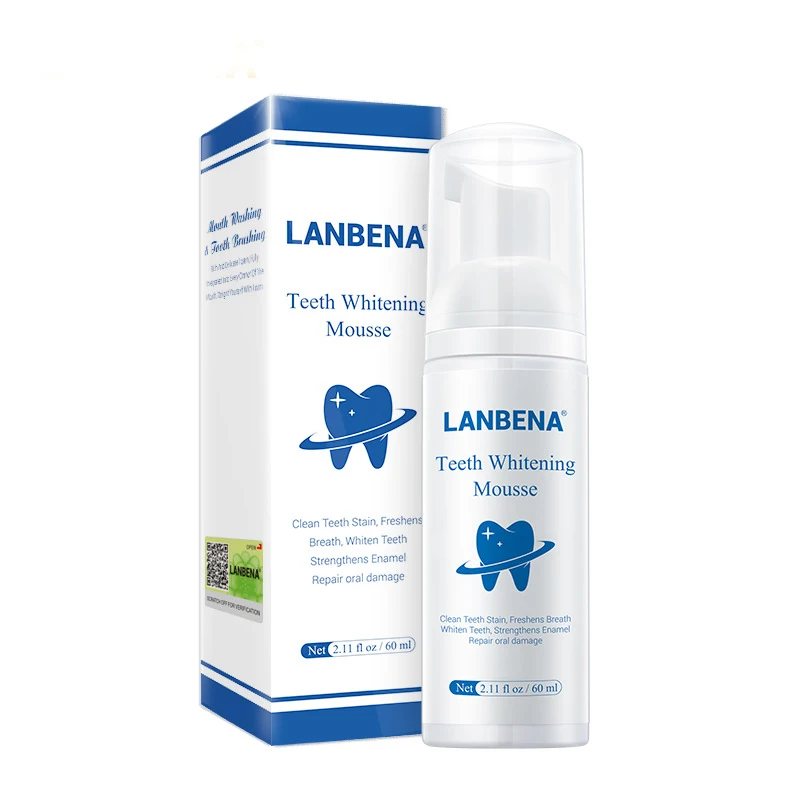 LANBENA Teeth Whitening Mousse Toothpaste Dental Oral Hygiene Remove Stains Plaque Teeth Cleaning Tooth White Tool 5