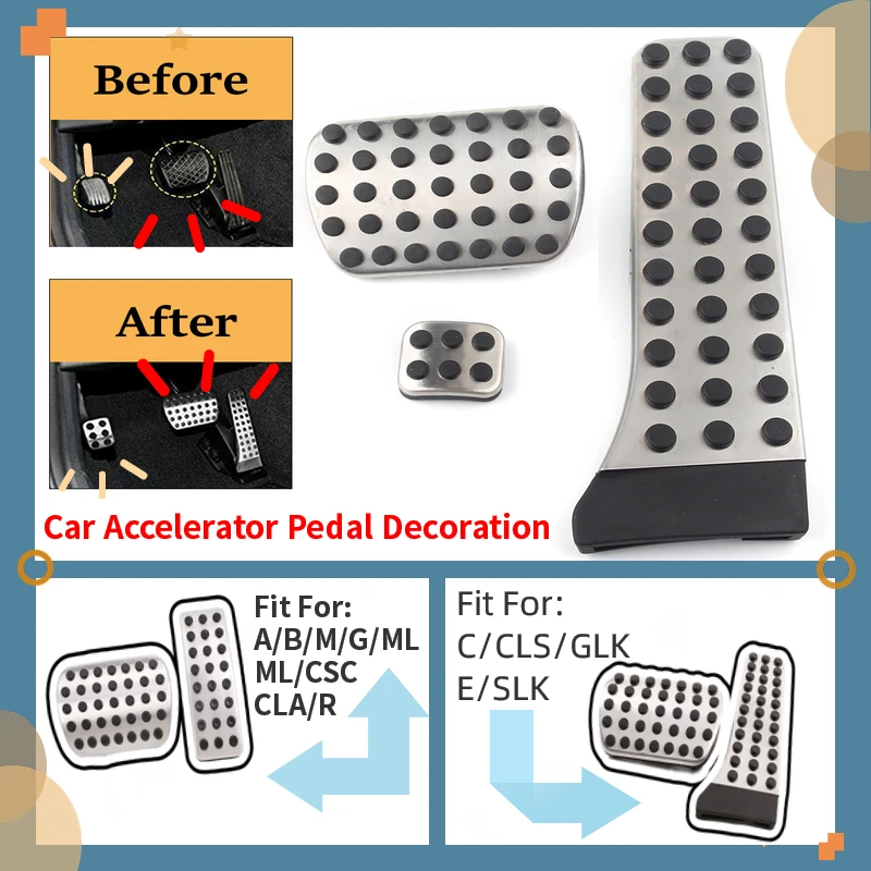 For Mercedes-Benz W166 W176 W246 Car Accessories X156 C292 A B M GLA CLA GLE GL GLS Class Auto Pedal Brake Accelerator Cover | Автомобили