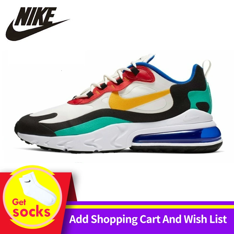 Nike Air Max 270 React мужские кроссовки для бега с воздушной подушкой удобные дышащие спортивные кроссовки мужские удобные# AO4971