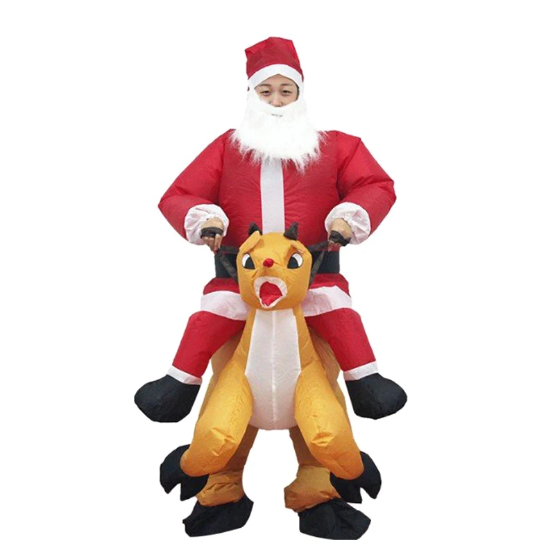 Рождественский костюм, платье, надувной Рождественский Санта-Клаус, комбинезон для взрослых, костюм AIC88