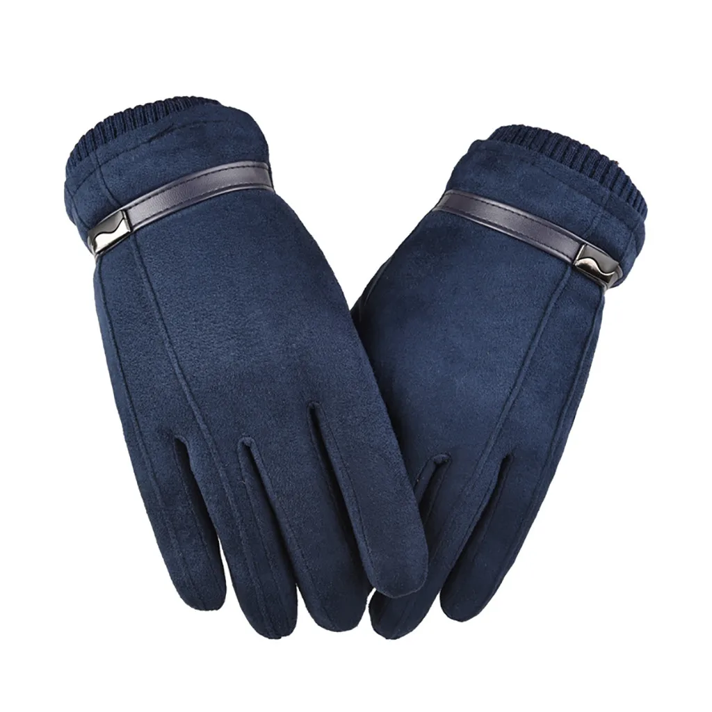 Зимние мужские перчатки с сенсорным экраном замшевые теплые ветрозащитные тактические перчатки противоскользящие перчатки для катания на лыжах на открытом воздухе# YL1
