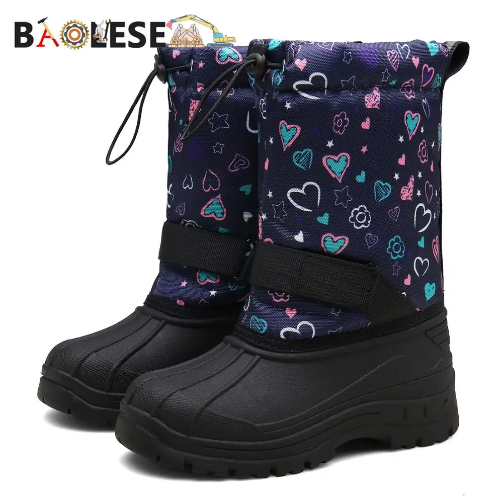 

BAOLESEM Kids Snow Boots Kids Boots Warming Shoes for kids Winter Shoes Lightweight Snow Shoes Watertight Fashion Children Boot