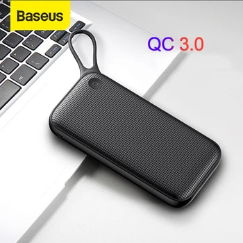 

Baseus 20000mAh Quick Charge 3.0 Power Bank Type-C PD Fast Charging External Battery Charger Power Bank for iPhone Xs Samsung S9