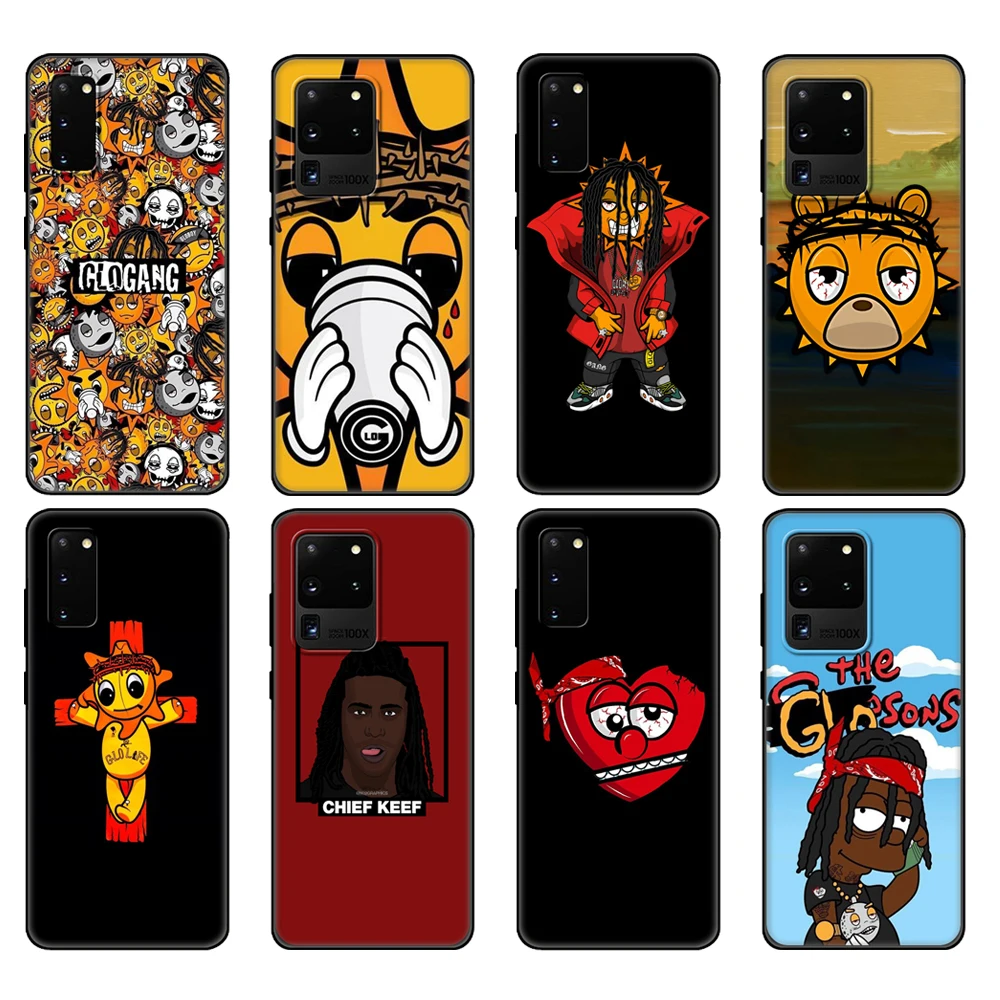 Черный чехол из ТПУ для Samsung galaxy S20 /S20 PLUS/S20 ultra/S20 + /S20FE задняя крышка Fundas Glo Gang Chief Keef