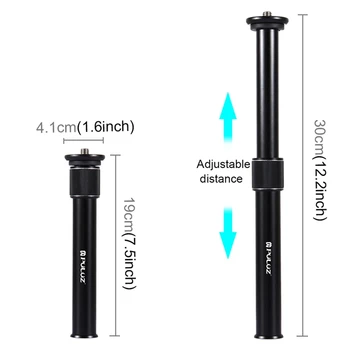 

PULUZ 2-Section Aluminum Alloy Tripod Center Column Shaft Extension Tube Mount Monopod Extension Rod With 3/8 Camera Accessories