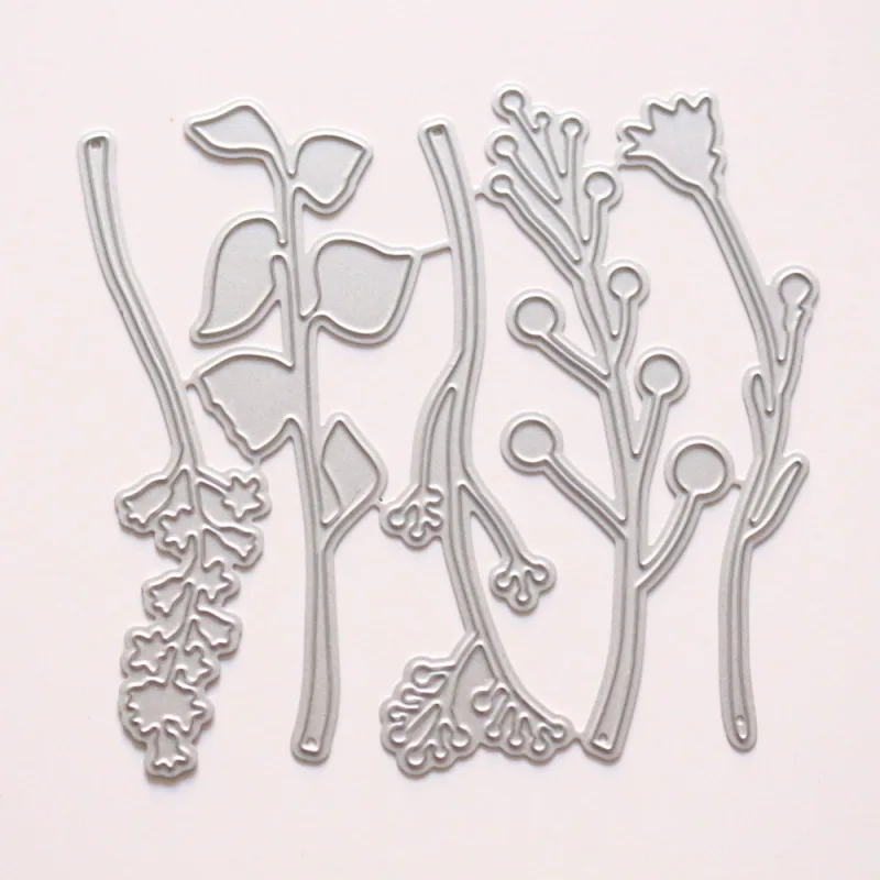 

Flowers Branch Cutting Dies Greenery Metal Mold Cut Die Scrapbook Embossing Card Paper Craft Knife Mould Blade Punch Stencils