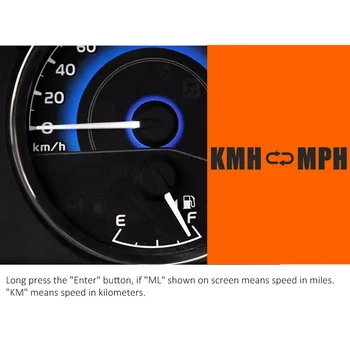 

Black Car Speed Meter Mileage Accessory Auto Speedometers Large Screen