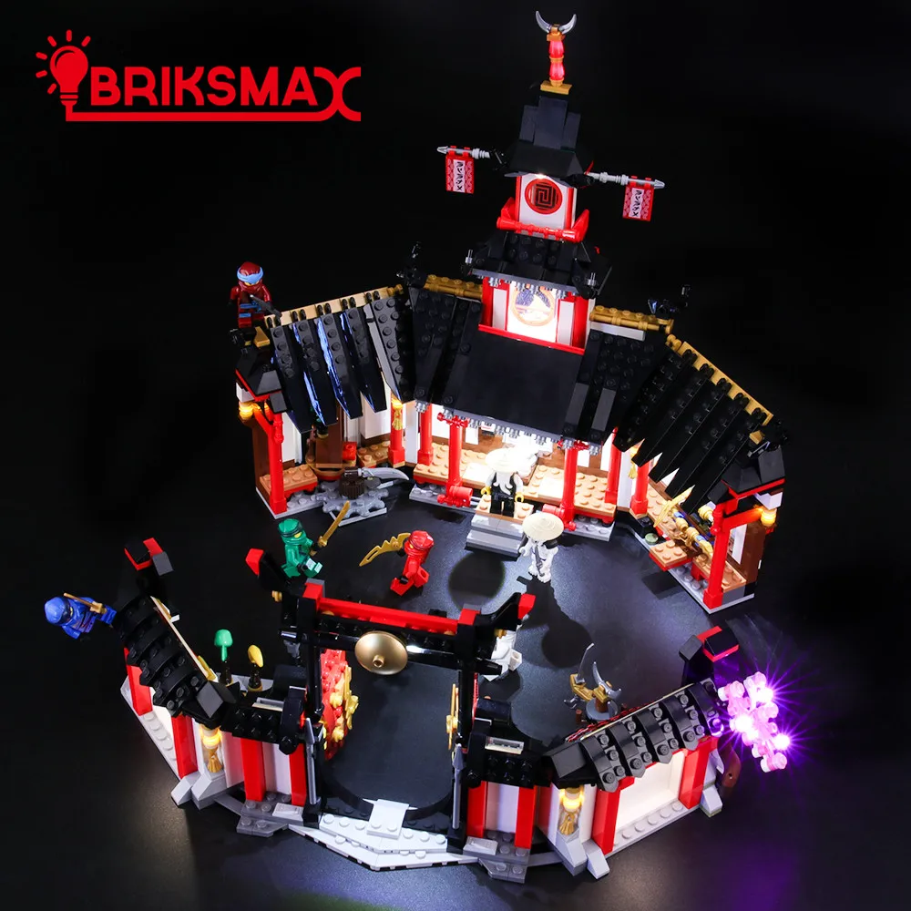 BriksMax Led Light Up Kit для 70670 Ninja Go Monastery of Spinjitzu строительные блоки игрушечный комплект освещения(не включает модель
