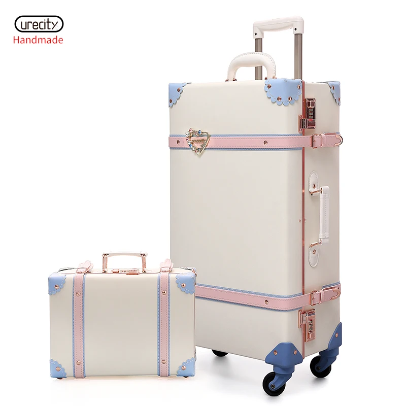 LADY'S HARD RETRO ROLLING LUGGAGE SET – Vncy's Boutique