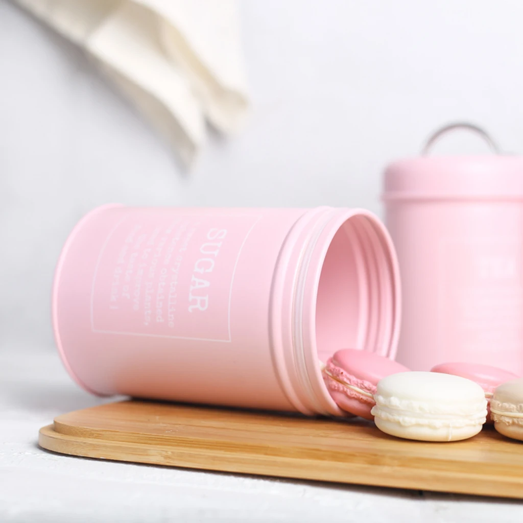 Coffee Sugar Canisters Pink Storage Jars Tea Coffee Buy Pink