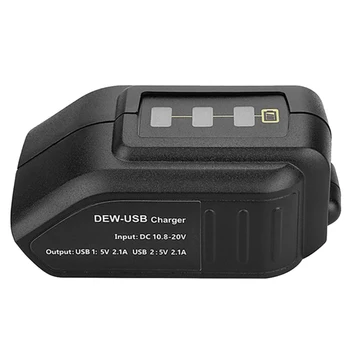 

Hot Dual USB DC 12V Port with LED Display Battery Converter Adapter for DEWALT 10.8-20V Li-Ion Battery