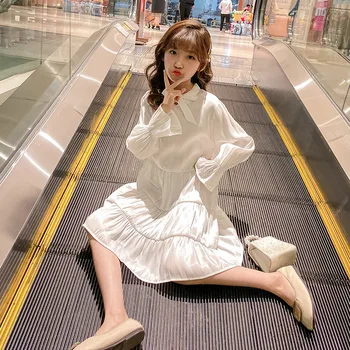 

Girls Dress 2020 Autumn Long Sleeve Bowtie Princess Dresses Elegant Children Clothes Long Kids Dress For Girl 4 6 8 10 12 14 Y