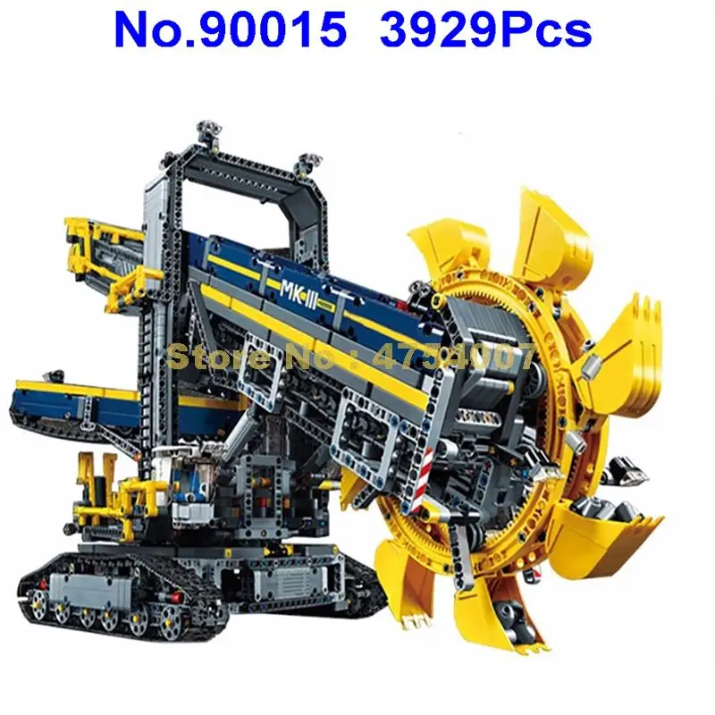 

90015 3929pcs technic bucket wheel excavator electric building blocks 42055 Toy