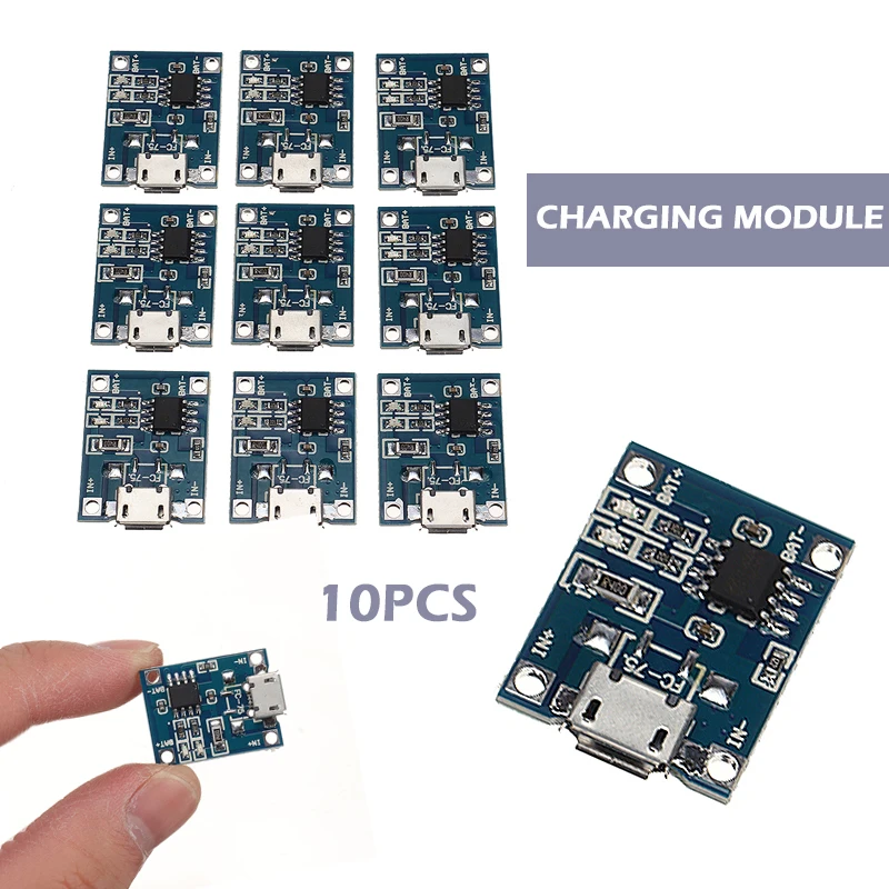 10 шт./лот Micro USB 4 2 в TP4056 1A модуль зарядного устройства для литиевых батарей